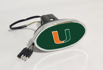 Miami (FL) Hurricanes NCAA Hitch Cover LED Brake Light for Trailer