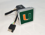 Miami (FL) Hurricanes NCAA Hitch Cover LED Brake Light for Trailer