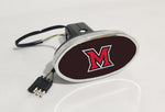 Miami (OH) RedHawks NCAA Hitch Cover LED Brake Light for Trailer