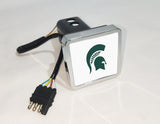 Michigan State Spartans NCAA Hitch Cover LED Brake Light for Trailer