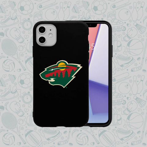 Phone Case Rubber Plastic NHL-Minnesota Wild Print