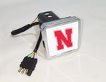 Nebraska Cornhuskers NCAA Hitch Cover LED Brake Light for Trailer