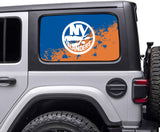 New York Islanders NHL Rear Side Quarter Window Vinyl Decal Stickers Fits Jeep Wrangler