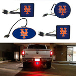 New York Mets MLB Hitch Cover LED Brake Light for Trailer