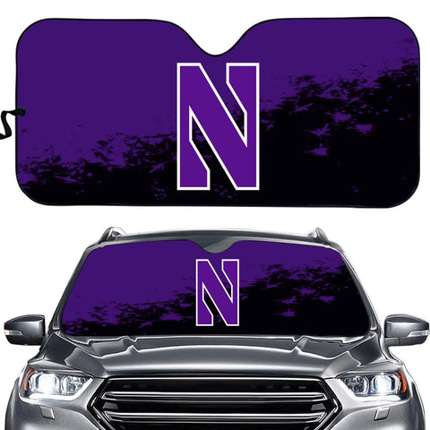 Northwestern Wildcats NCAA Car Windshield Sun Shade Universal Fit Sunshade