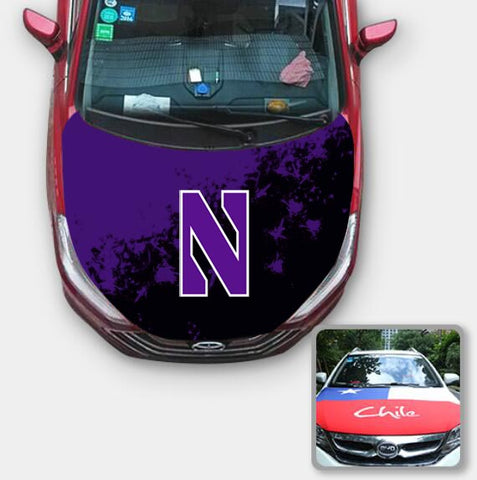 Northwestern Wildcats NCAA Car Auto Hood Engine Cover Protector