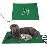 Oakland Athletics MLB Pet Heating Pad Constant Heated Mat