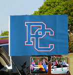 Presbyterian Blue Hose NCAAB Car Window Flag