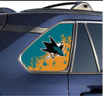 San Jose Sharks NHL Rear Side Quarter Window Vinyl Decal Stickers Fits Toyota Rav4
