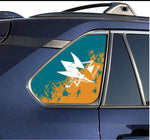 San Jose Sharks NHL Rear Side Quarter Window Vinyl Decal Stickers Fits Toyota Rav4