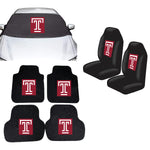 Temple Owls NCAA Car Front Windshield Cover Seat Cover Floor Mats