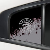 Toronto Raptors NBA Rear Side Quarter Window Vinyl Decal Stickers Fits Dodge Charger