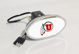 Utah Runnin' Utes NCAA Hitch Cover LED Brake Light for Trailer