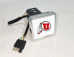 Utah Runnin' Utes NCAA Hitch Cover LED Brake Light for Trailer