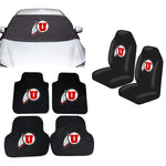 Utah Runnin' Utes NCAA Car Front Windshield Cover Seat Cover Floor Mats