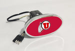 Utah Runnin' Utes NCAA Hitch Cover LED Brake Light for Trailer