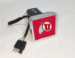 Utah Runnin' Utes NCAA Hitch Cover LED Brake Light for Trailer
