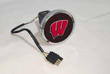 Wisconsin Badgers NCAA Hitch Cover LED Brake Light for Trailer