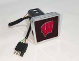 Wisconsin Badgers NCAA Hitch Cover LED Brake Light for Trailer