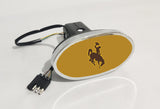 Wyoming Cowboys NCAA Hitch Cover LED Brake Light for Trailer